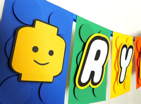 Lego Party Banner Building Blocks Banner Lego Party Decorations Lego Birthday Lego Banner