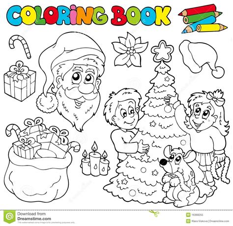 See more ideas about christmas themes. Coloring Book With Christmas Theme Stock Vector ...