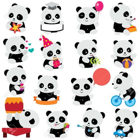 Pandas Panda Illustration Happy Panda Cute Panda