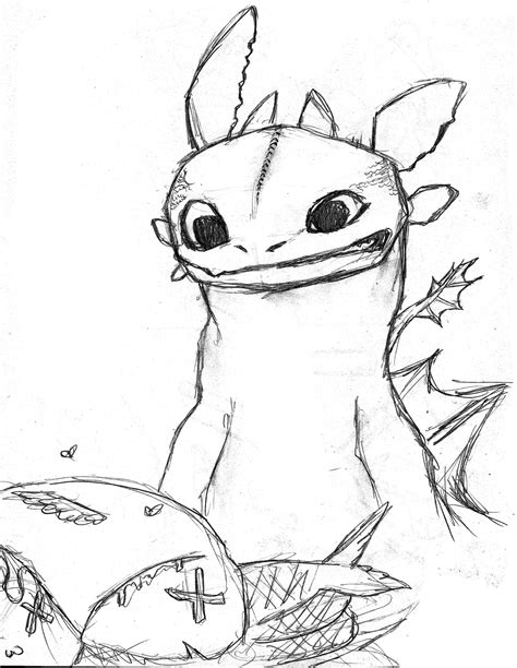 Dragon Toothless Sketch By Hyun18 On Deviantart