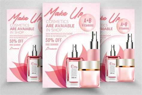 Pink Beauty Cosmetic Flyer Graphic By Leza Sam · Creative Fabrica