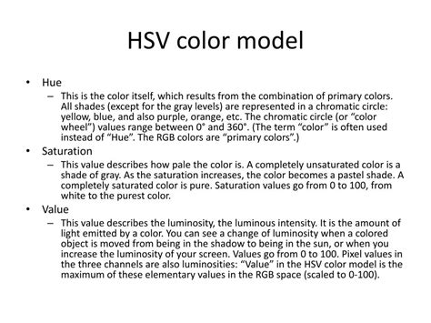 While his color segmentation code worked pretty well during evenings in his room, it fell apart during daytime outside his room! PPT - Color of (digital image) PowerPoint Presentation ...