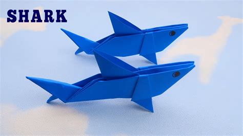 How To Make A Paper Shark Origami Animals Paper Shark Paper Toys