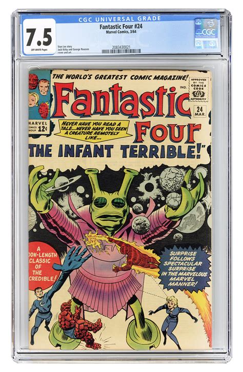 Lot Detail Fantastic Four 24 Marvel Comics 1964 Cgc 75 Graded Cop