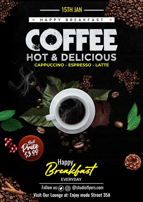 Coffe Delicious Free Psd Flyer Template Free Psd
