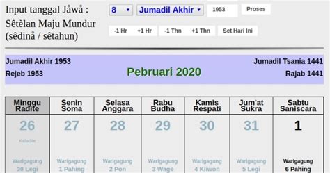 39 Terbaru Kalender Jawa 2020 Hari Baik Kalender Jawa