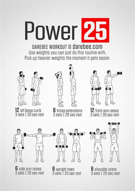 Power 25 Workout Upper Body Workout And Exercises