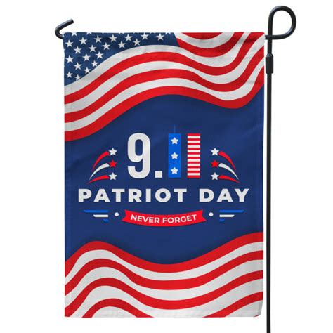 Never Forget 911 Memorial Garden Flag 365canvas