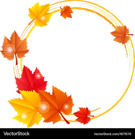 Fall Leaves Frame Royalty Free Vector Image Vectorstock