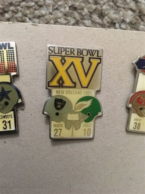 Lot Of 9 Nfl Super Bowl Iii Xxv Starline Lapel Push Pins Ebay
