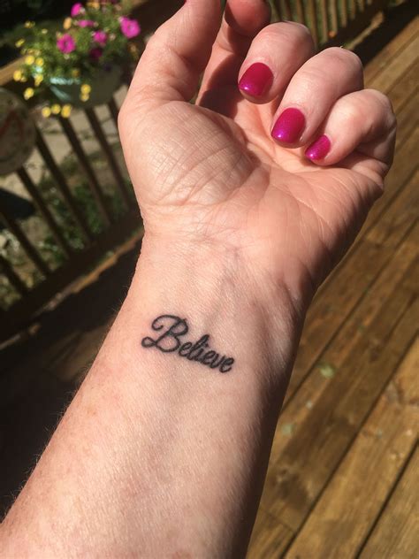 36 New Believe Wrist Tattoo Designs Photo Ideas Creative Design Ideas