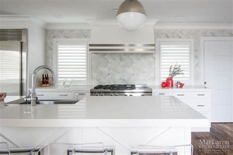 On one side by the cooktop there is no gap between the counter and backslash. Contemporary Designer Kitchen- Avalon, NJ - MacLaren ...