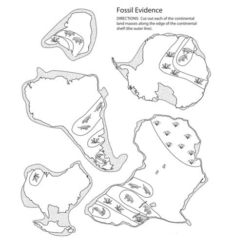 Printable Pangea Puzzle Worksheet Cut Out Sketch Coloring Page