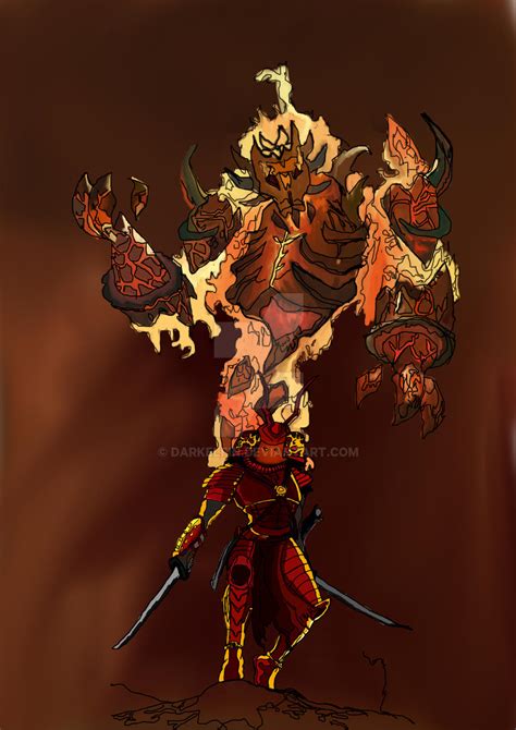 Fire Samurai Inall By Darkelfin On Deviantart