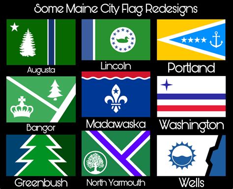 I Redesigned The City Flags Of Some Maine Cities Rmaine