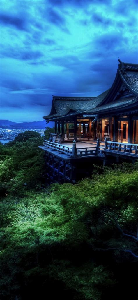 Landscape Kiyomizu Temple Green Wallpapersc Iphone Xs Max