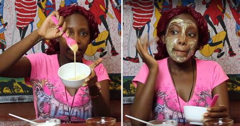 She Mixes Honey And Baking Soda And Rubs It On Her Face The Result Is