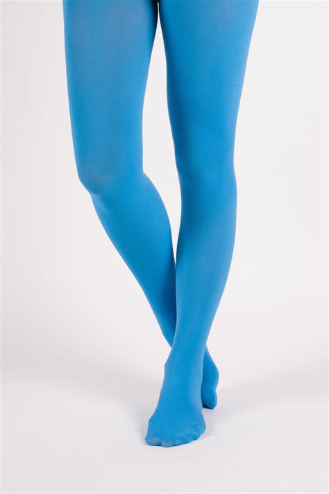 Missolinafashion Blue Tights Opaque Tights