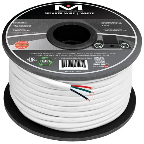 Shop New 4 Conductor Speaker Wire 99 Oxygen Free Copper Etl Listed