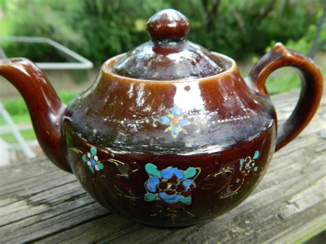 Vintage Small Brown Teapot From Japan A Smaller Size Brown Etsy