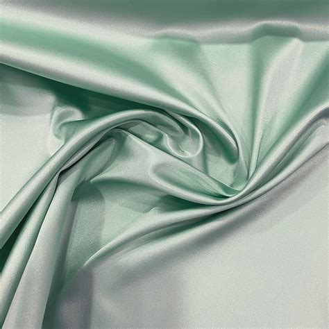 Nile Green Stretch Satin Back Crepe Cady Fabric — Tissus En Ligne
