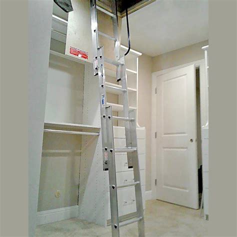 Aluminum Compact Attic Ladder 250 Lb 18×24 To 30×30 Inch Opening Range