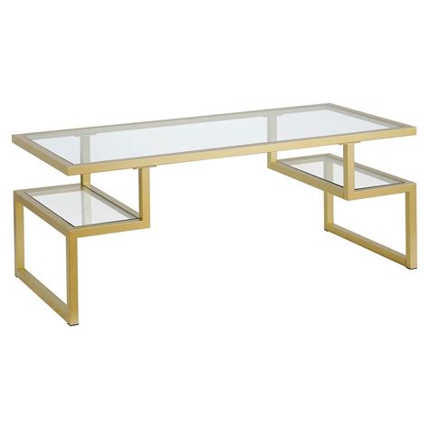 Evelyn Zoe Contemporary Coffee Table With Glass Top Walmart Com