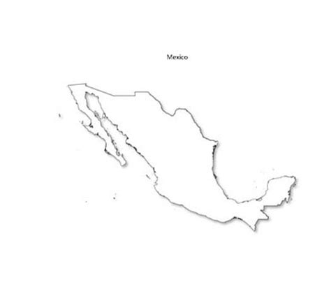 Mapa de México Imagen HD para colorear imprimir e dibujar