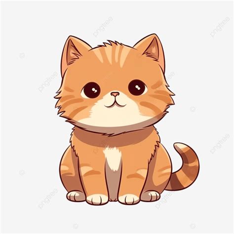 Brown Cat Cute Animal Illustration Feline Cat Fur Png Transparent