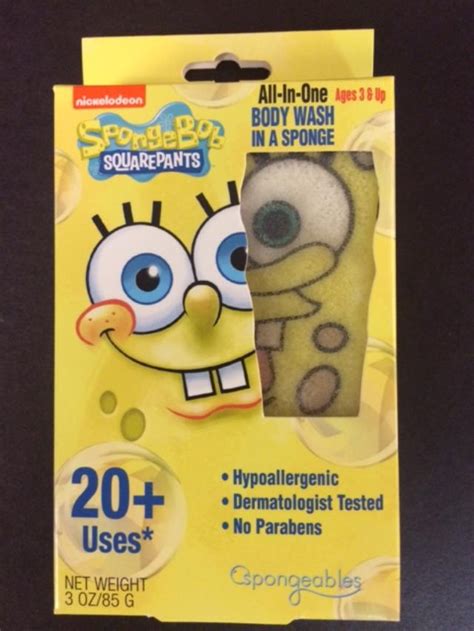 Spongebob Squarepants Soap Infused Sponge 3 Oz Usastock Offers