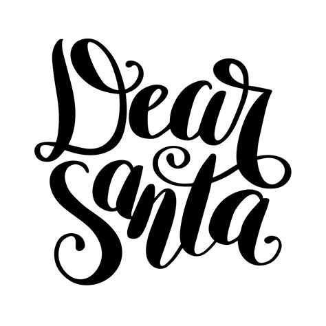 Hand Lettered Dear Santa Free Svg Cut File