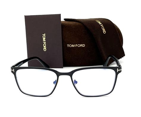 tom ford ft 5733 b 002 matte black blue block lens 53mm eyeglasses new 53mm ebay