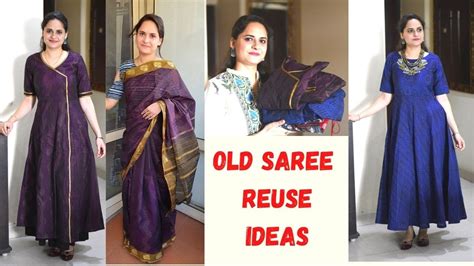 Reuse Old Saree To Make Party Wear Designer Kurtis Ideas To Convert Old Saree Into Dress