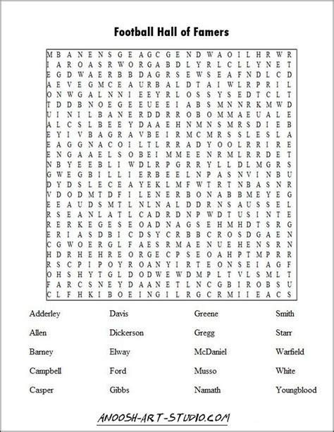 34 End To End Football Word Search Puzzles For You Kitty Baby Love