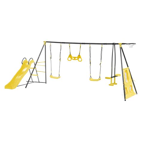 Swing Slide Climb 7 Function Swing Set At Bunnings Warehouse Ebay