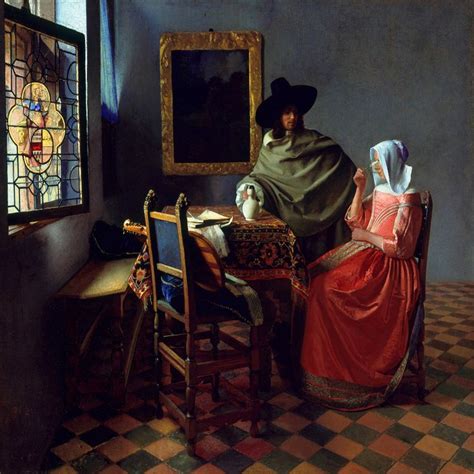 The Wine Glass By Johannes Vermeer Johannes Vermeer Vermeer
