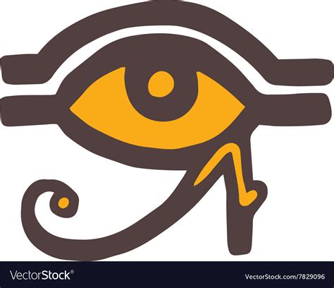 Egypt God Ra Symbol Hand Drawn Set Royalty Free Vector Image