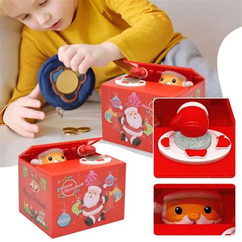Santa Claus Snowman Automatic Stealing Coin Electronic Coins Toy Box