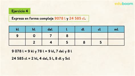 Ejercicios Del Sistema Métrico Decimal Matemáticas 5º Primaria
