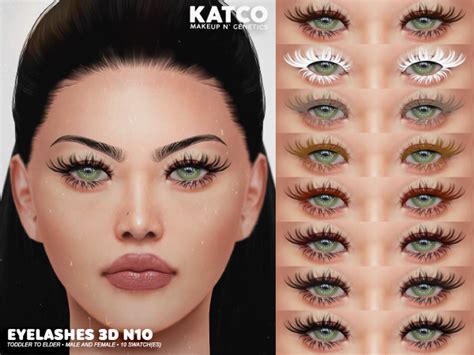 Katco Eyelashes 3d N10 The Sims 4 Download Simsdomination Sims
