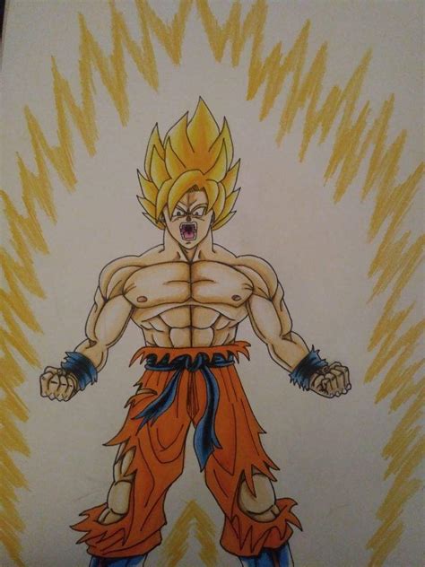 In this tutorial, we will draw. Dragon Ball Z Drawing Goku Ssj3
