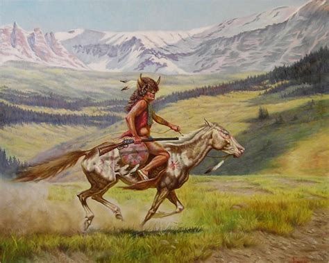 Native American Indian Original Oil Painting By Gregory