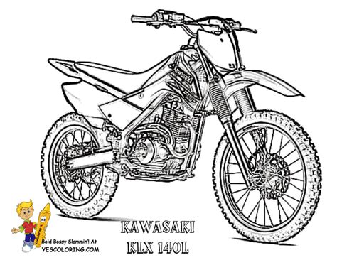 Get yer crayons for top 10 motorbike coloring pages fun. Magnificent Motorbike Coloring Pages | Free | Kawasaki | FMX