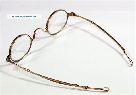 14k Gold Antique Eyeglasses W Case 19th Century