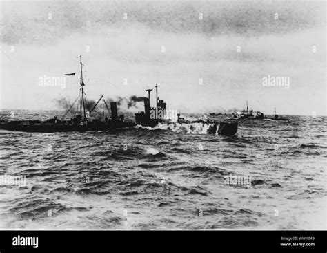 Ww1 German Torpedo Boats At Sea April 1917 Stock Photo Alamy