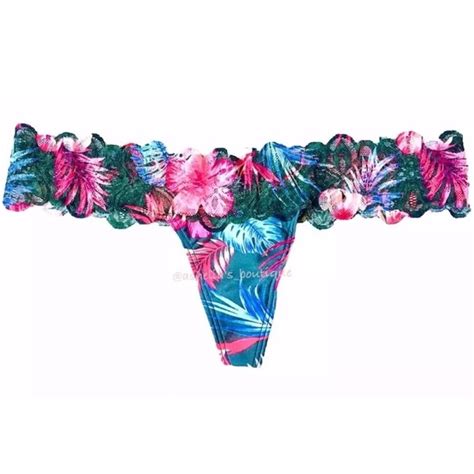 pink victoria s secret new~ pink vs tropical floral lace trim thong panty from ashelia s