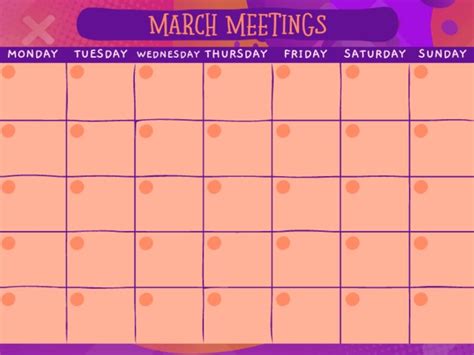 Placeit Monthly Calendar Design Template Featuring A Colorful Background