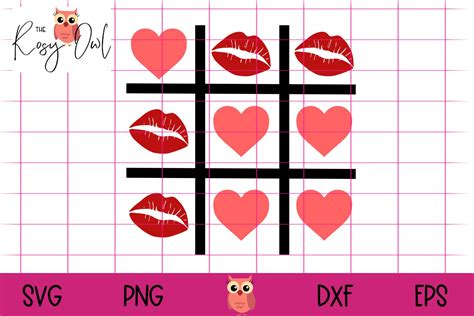 Heart Tic Tac Toe SVG | Valentine SVG (1145990) | Cut Files | Design