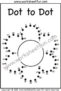 Click anywhere on the printable dot to dot image to return to this page. Dot to Dot - Flower - Numbers 1-50 - One Worksheet | Dot ...