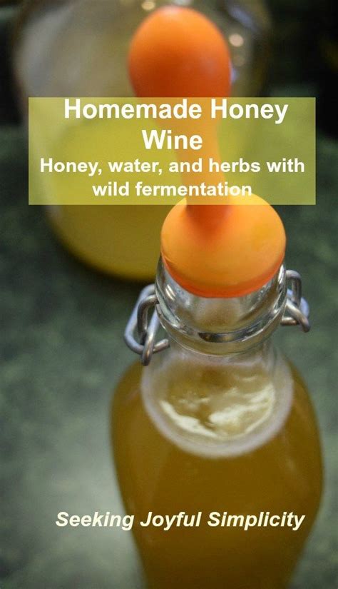 Fermentation Make Your Own Honey Wine Honey Wine Homemade Wine Recipes Homemade Wine